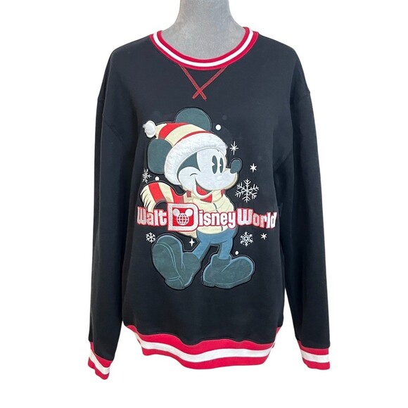 Y2k Walt Disney World Park Mickey Mouse Sweatshirt Holiday Lodge Collection - Picture 4 of 9